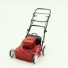Compact Dollhouse Miniature Lawn Mower, Educational Toys Red Coated Mini Lawnmower for,Interactive Game, Over Age Kids