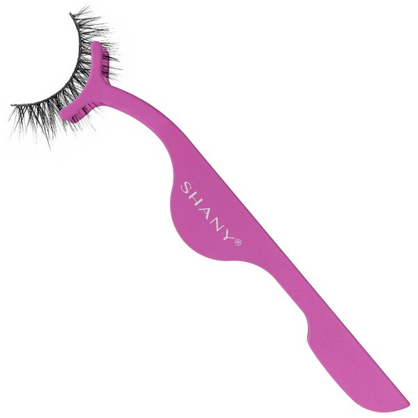 SHANY Kiss My Lash Faux Eyelash Applicator - Stainless Steel Applicator Tool Eyelash Extension Tweezers False Lash Remover Clip Nipper - PURPLE