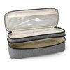 Teamoy Double-Layer Travel Storage Bag Compatible with Revlon One-Step Hair Dryer and Volumizer Hot Air Brush and Attachments, Gray(Bag Only)