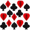Tenare 24 Pcs Casino Theme Party Decorations Poker Paper Hanging Ornaments 3D Honeycomb hanger for Las Vegas Party Red Black poker Paper Ceiling for Las Vegas Casino Night Poker Party