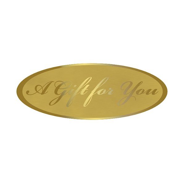 250 Gold Foil "Gift for You" Envelope Sticer Seals