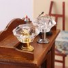 Zerodeko 2 PCS Dollhouse Crystal Chandelier 1 12 Scale, Mini Dollhouse Ceiling Light, Artificial Crystal Chandelier Furniture Model, Doll House Scene Layout Hanging Lamp Decor
