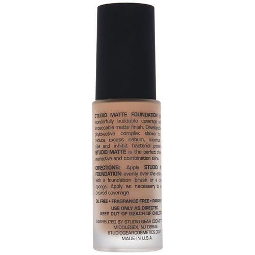 Studio Gear Cosmetics Studio Matte Foundation, Wheat, 1 Fluid Ounce