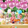 6 Pcs Mouse Head Balloons, 24'' Mouse Mylar Balloon Jumbo Mouse Head Aluminum Foil Balloons for Birthday Party Decorations Baby Shower Supplies Party Favors (Pink)