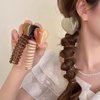 4 Pcs Heart Spiral Hair Ties, Heart Design Ponytail Elastic Hair Bands Rubber Ties Bundle Scrunchies Telephone Wire Ponytail Holders Hair Accessories for Women