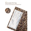 Zreal Checkbook Cover for Men & Women, Premium Vegan Leather Checkbook Holder Slim Wallets for Top & Side Tear Duplicate Checks with RFID Blocking (Dark Leopard)