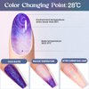 MIZHSE Color Changing Nail Polish Pearl Mood Changing Nails Polish Glitter Drawing Shell Thread Soak off UV LED Glitter Thermal Nail Gel Polish for Nail Salon Home DIY Manicure Set 6 Colors