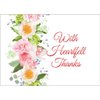 Heartfelt Thanks - Thank You Boxed Greeting Cards - Blank - KJV Scripture Inside - 4 Designs - 12 Cards and Envelopes (Box of 12)