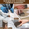 180 Grit Angled Sanding Blocks, Jamiikury Fine Sponge Sand Block Washable and Reusable, Wet & Dry Sandpaper Block for Wood Metal Drywall and Furniture Paint - Pack of 8