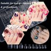 Acrylic False Toenails Full Cover, 100pcs Artificial French Toenail 10 Sizes with Box, Fake Toenail Tips for Nail Salons and DIY Nail Art Foot Decoration (100 pcs clear)