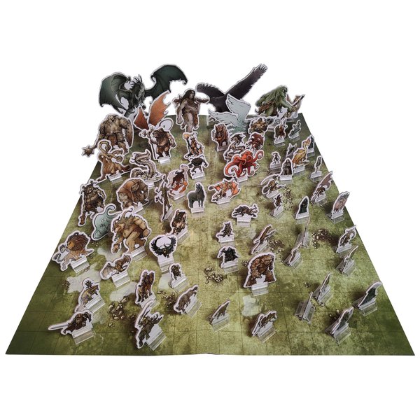 Free League Publishing: Dragonbane: Monsters Standee Set - RPG Accessory, 64 Full-Color Cardboard Characters, Tabletop Roleplaying