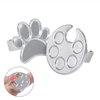 HLLMX 2 PCS Mini Manicure Palette Wearable Metal Nail Art Polish Holder Palette Finger Ring Gel Polish Mixing Tray Nail Art Tools (Silver)