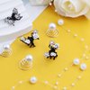 6pcs Butterfly Rhinestone Claw Hairpin Clips, 20pcs Pearl Spiral Bridal Hair Clips, 1pcs Wedding Braided White Handmade Beaded Headpiece Hair Accessories for Women Girls Prom Party
