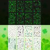 Konsait Luminous St. Patrick’s Day Nail Art Stickers(400 Patterns), Glow in The Dark Self-Adhesive Nail Decals, Leprechaun Shamrock Green Hat Beer, for Kids Girls Women DIY Nail Salon Decoration