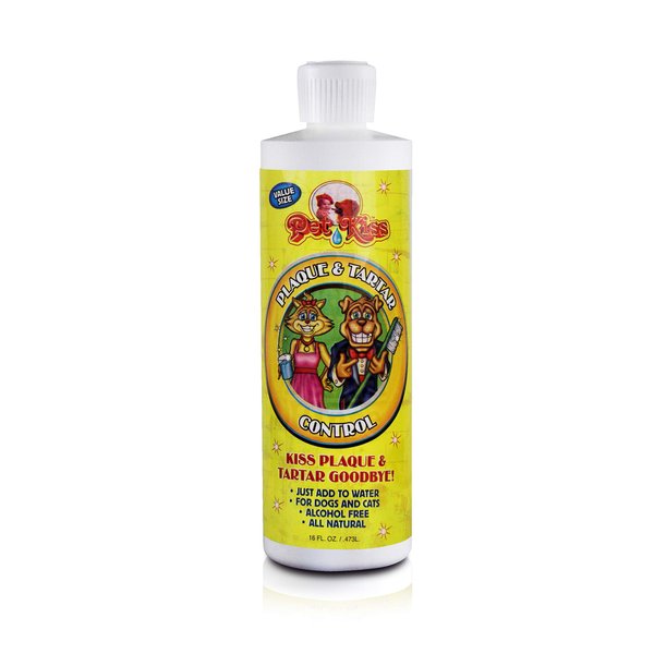 Pet Kiss Plaque and Tartar Water Additive Oral Care for Pets, 8-Ounce