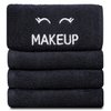 White Classic Bleach Safe Black Makeup Washcloths for Face Cleansing, 6 Pack - Super Soft Luxury Cotton Black Makeup Towels, Highly Absorbent and Quick Dry, All Makeup Remover Cloth | 13 x 13