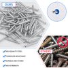 Concrete Anchors and Screws Kit, 100Pcs Masonry Anchors and 100Pcs Masonry Screws with 1Pcs Corresponding Bit, Blue Conical Anchors and Self Tapping Screws for Stucco Concrete Masonry Brick Wall