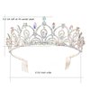 Weddingtopia Rose Gold Tiaras and Crowns Wedding Tiaras Rose Gold and Rose Gold Crowns Plus Wedding Necklace set For Free– Bridal Rose Gold Tiara Crown with side combs (ROSE GOLD CLEAR)