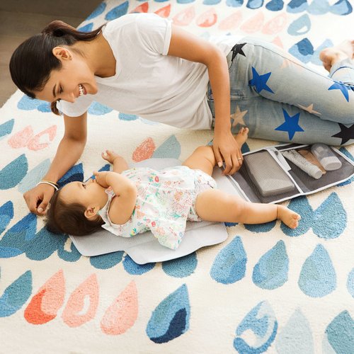 Munchkin® Go Change™ Portable Diaper Changing Kit with Changing Pad and Wipes Case, Grey
