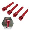 Gseigvee Pack-4 Car Door Lock Knobs, Aluminum Alloy Inner Door Lock Pull Pins, 1.92" x 0.47" Decorative Kits, Door Bolt, Auto Replacement Parts, Universal for Most Cars, Trucks (Red)