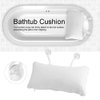 EORTA Inflatable Bathtub Pillow Anti-Slip Aerated Bath Pillow with Suction Cup Spa Bath Cushion for Head Neck Rest Relax, Home, Bathroom, White, 13.8"X7.8"