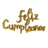 Feliz Cumpleanos Gold Small Letters Conjoined Balloons Feliz Cumpleanos Gold Balloon Happy Birthday Balloons Birthday Banner Decoration Party Decoration Supplies