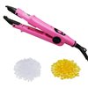 janelove Hair Extensions Iron, Fusion Keratin Hair Extensions, Heat Connector Wand, U Tip Hair Extensions Tools with 2 Bags Keratin Glue Granule Beads, 210°F-390°F Temperature Adjust, US Plug (Pink)