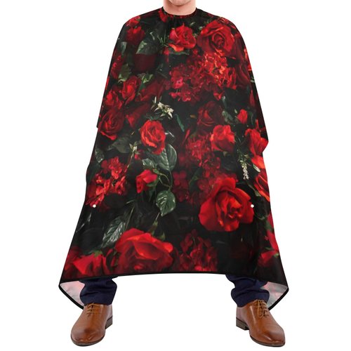 Bolaz Waterproof Barber Cape - Floral Red Rose Haircut Bib Haircut Cape for Men,Unisex Hair Cutting Cape(2na5f),Multicolor,one size