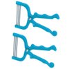 Spring Epilator Facial Hair Remover Hair Removal Spring Upper Lip Chin Cheeks Neck Stainless Steel Hair Threader 2pcs/ Set Blue