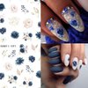 VOTACOS Flower Nail Art Stickers Charming Daisy Nail Decals 8 Sheets Spring Summer Nail Stickers for Nail Art Perfect Nail Accessories 3D Self-Adhesive Design Nail Decoration for Women
