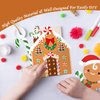 JarThenaAMCS 36 Packs Christmas Paper Craft Kit for Kids Gingerbread Man House Arts and Crafts DIY Cards with Stickers Xmas Make Your Own Ornament Set for Classroom Activities Party Decor Supplies
