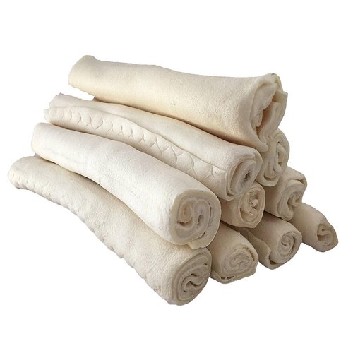 123 Treats - Premium Rawhide Retriever Rolls for Dogs Bone 9-10” (6 Count) All-Natural Grass-Fed Free-Range Hand Rolled Dog Bones Medium and Large Dogs