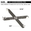Ouzorp Scissor Fuel Line Disconnect Tool 3/8-Inch and 5/16-Inch, Easy Separation of Quick Disconnect Style Fittings,Use on Heater, Fuel, and A/C Line Service on Many Late Model Vehicles