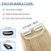 SEGO 2 Pcs Short Hair Extensions Clip in Human Hair 6 Inch 20g Hairpiece Human Hair Toppers for Women With Thinning Hair Adding Hair Volume /24 Natural Blonde