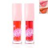 2 Colors Lip Tint Stain, Water Matte Liquid Lipstick, Korean Lip Gloss Moisturizing Natural Lip Tint, Lip and Cheek Tint,Non-Sticky Finish Lip Stain,Long-Lasting Waterproof,Vivid Color Lip Stain-01+03