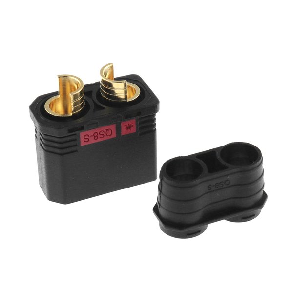 QS8 Connector DGZZI Black High Current Antispark Battery Connector QS8-S Male Gold Plating Plug for RC Car Plant Agriculture Drone,QS8-S Male Plug