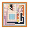 Galison Frank Lloyd Wright Textile – 4 200-Piece Puzzles Block Set with Iconic Geometric Illustrations for Coffee Table Amusement and Décor