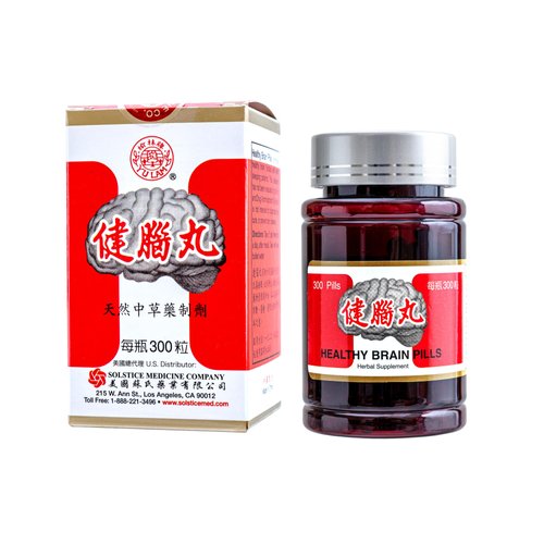 Healthy Brain Pills Herbal Supplement (Jian Nao Wan) (300 Pills) (1 Bottle) (Solstice)