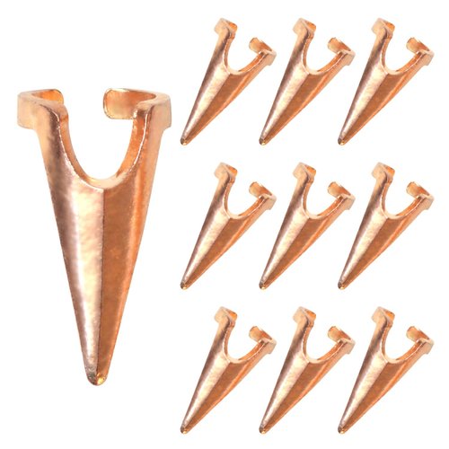 10 Pieces Metal Hair Parting Ring Adjustable Hair Selecting Tool for Sectioning Hair Extensions, Hair Braiding, Hair Styling (Rose Gold)