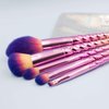MODA Mythical Star 6pc Travel-Size Makeup Brush Kit – Vegan Face & Eye Brushes with Holographic Travel Case