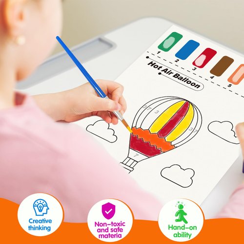 Paint with Water Books for Kid, Dinosaur Watercolor Coloring Art Craft Kit, Watercolor Painting Book Gifts for kid 3 4 5 6 7 8, Coloring Art kit for Indoor Outdoor Travel School Home