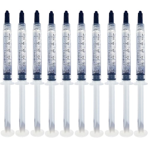 Bright White Smiles - Teeth Whitening Gel Refill Kit - 10 Tubes 44% Carbamide Peroxide Tooth Whitener Formula