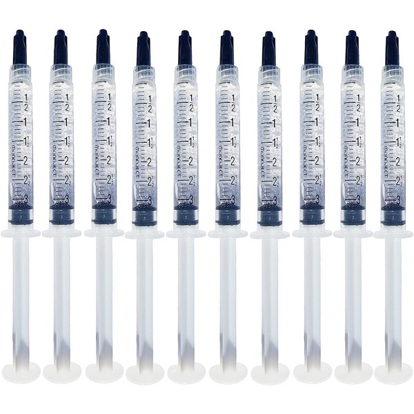 Bright White Smiles - Teeth Whitening Gel Refill Kit - 10 Tubes 44% Carbamide Peroxide Tooth Whitener Formula