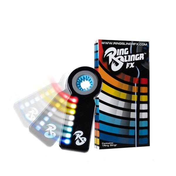 RingSlingr Lightning Blue Fidget Spinner Toy, Durable, Portable LED Fidget Toy for Young Adults and Kids, Light Up Spinner Toy