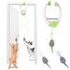 Bolpetizo Cat Toys, Hanging Automatic Interactive Cat Toy, Colorful Bouncing Mice, Extra Long Elastic Rope, Motion Activated Rechargeable Cat Feathers Toys, Interactive Cat Toys for Indoor Cats/Kitten