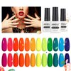 AIMEILI Neon Gel Nail Polish Set Summer Nails Gel Neon Orange Hot Pink Blue Yellow Green Purple Gel Polish 12 Colors Soak Off Led Gel Nail Kit Nails Nail Art Manicure Kit Set 23