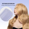 Detangling Brush, Dry and Wet Vented Detangler Hair Brush for Women and Men, Professional Paddle Curved Styling Hairbrush for Straight/Curly/Thick/Long/Wavy/Damaged Hair,Light blue…