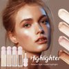 Mysense Liquid Highlighter Makeup, Natural Glow Face Highlighter Stick, Silky Smooth Light Liquid Luminizer, Long Lasting Highlight Face Illuminator Make up, 02 Starlight