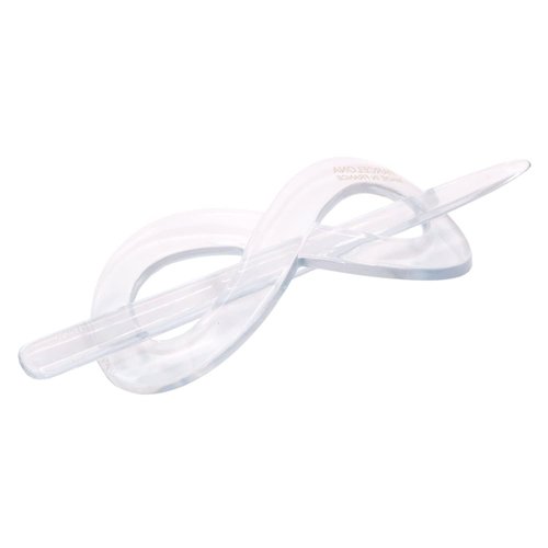 Parcelona French Infinity Medium 3 1/2" Celluloid Metal Free Hair Slider Pin Thru Barrette Clip with Stick Women Hair Accessories Bun Cover for Women Ponytail Strong Hold No Slip Grip Fashion Durable Styling, Made in France (Clear)