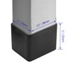 Seimneire 20pcs Rectangle Chair Leg Caps, 1.5" x 1" / 38 x 25 mm Anti-Slip Chair Leg Floor Protectors PVC Rubber Pads Furniture Table Feet Covers, Black